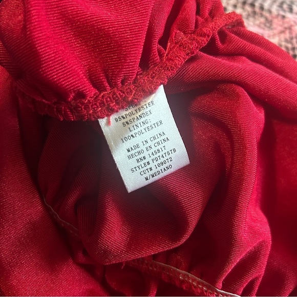 Privy Red Ruched Bodycon long Dress - Picture 8 of 8